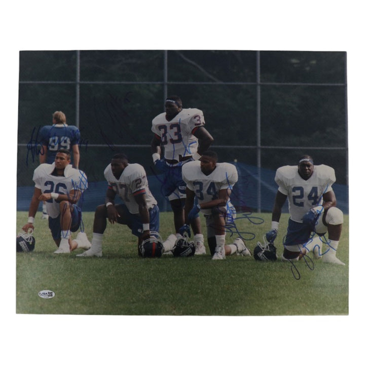 Hampton Tillman Anderson New York Giants Multi Signed 16x20 Photo JSA COA