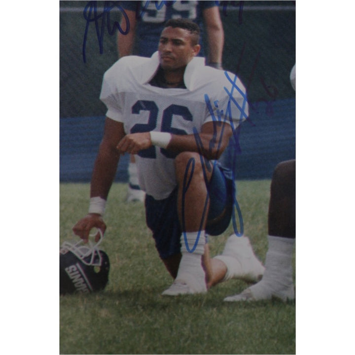 Hampton Tillman Anderson New York Giants Multi Signed 16x20 Photo JSA COA
