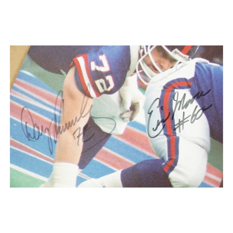 Simms Oates Riesenberg New York Giants Multi Signed 16x20 Photo JSA COA