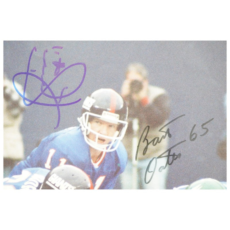 Simms Oates Riesenberg New York Giants Multi Signed 16x20 Photo JSA COA