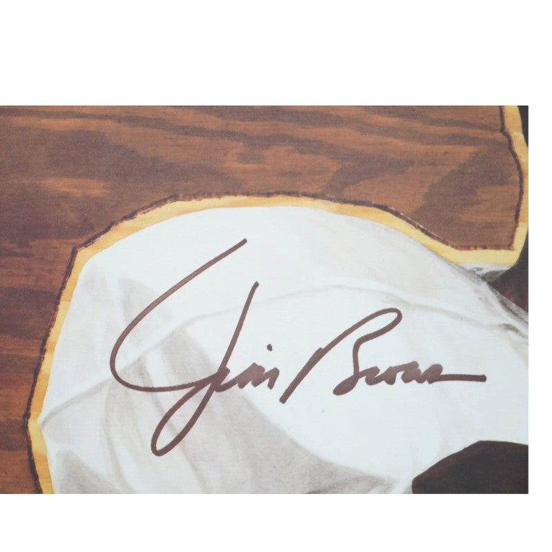 Jim Brown Cleveland Browns Autographed Matted 25x31 Gary Thomas Lithograph LE 971/3200 JSA COA