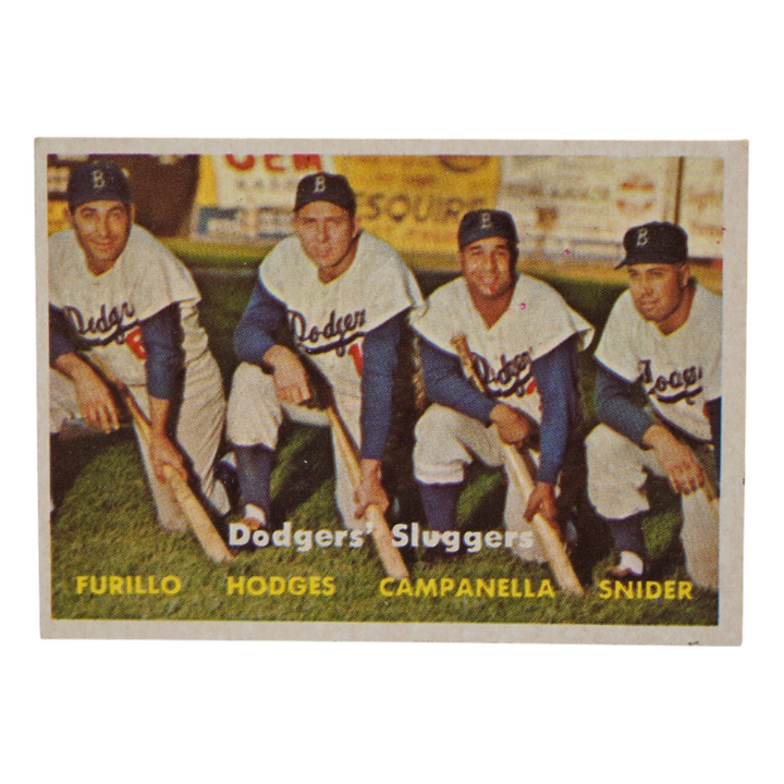 Snider Campanella Hodges Furillo Dodgers Sluggers 1957 Topps #400