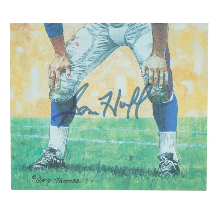 Sam Huff New York Giants Autographed 1989 Goal Line Art Card #16 LE 2302/5000 JSA COA
