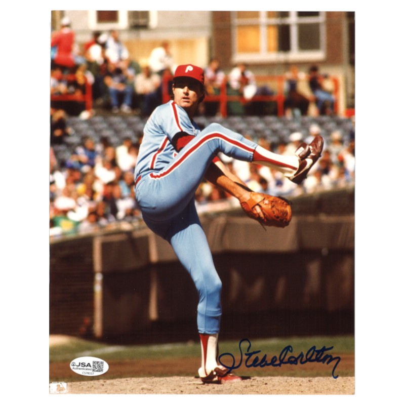 Steve Carlton Philadelphia Phillies Autographed 8x10 Photo JSA COA