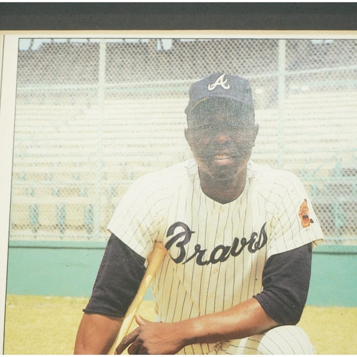 Hank Aaron Atlanta Braves Autographed Matted 7x9 Induction Day Card JSA COA