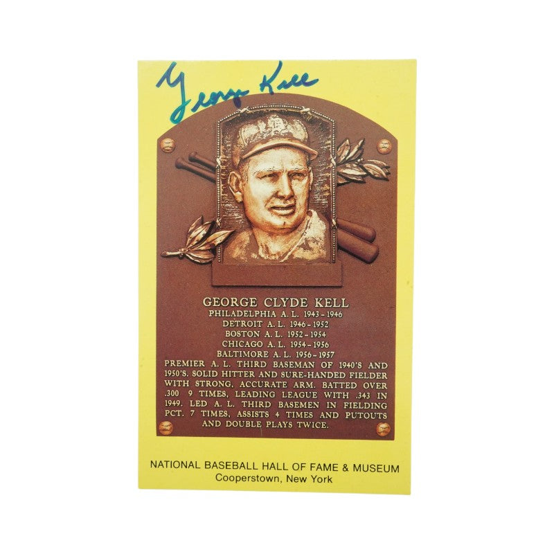 George Kell Detroit Tigers Autographed HOF Postcard JSA COA