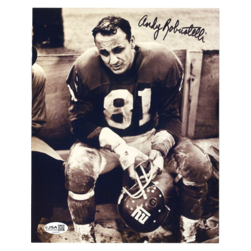 Andy Robustelli New York Giants Autographed 8x10 Photo JSA COA