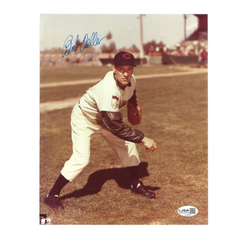 Bob Feller Cleveland Indians Autographed 8x10 Photo JSA COA #CS78369