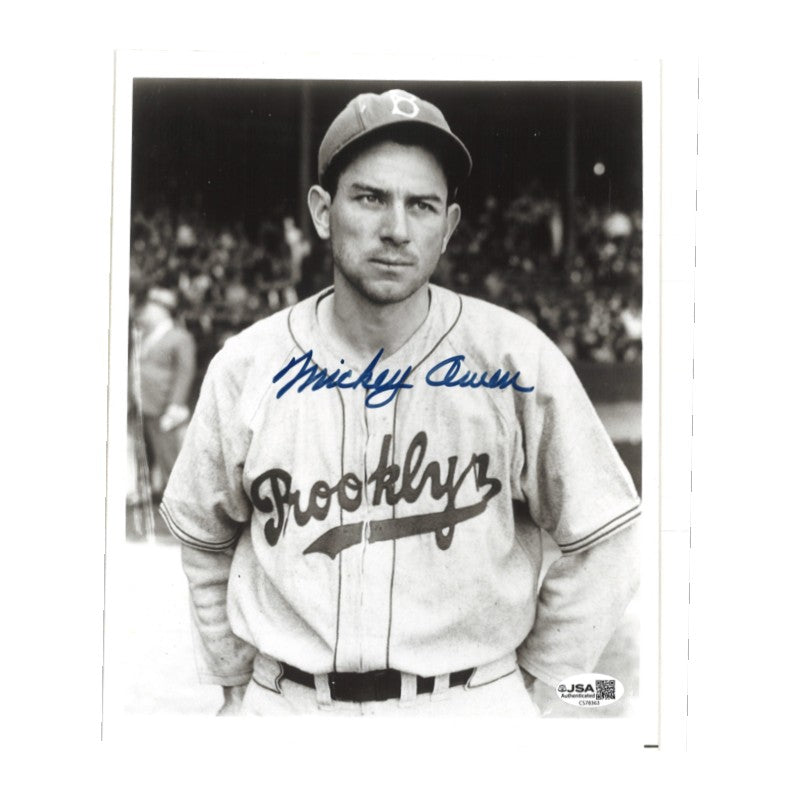 Mickey Owen Brooklyn Dodgers Autographed 8x10 Photo JSA COA