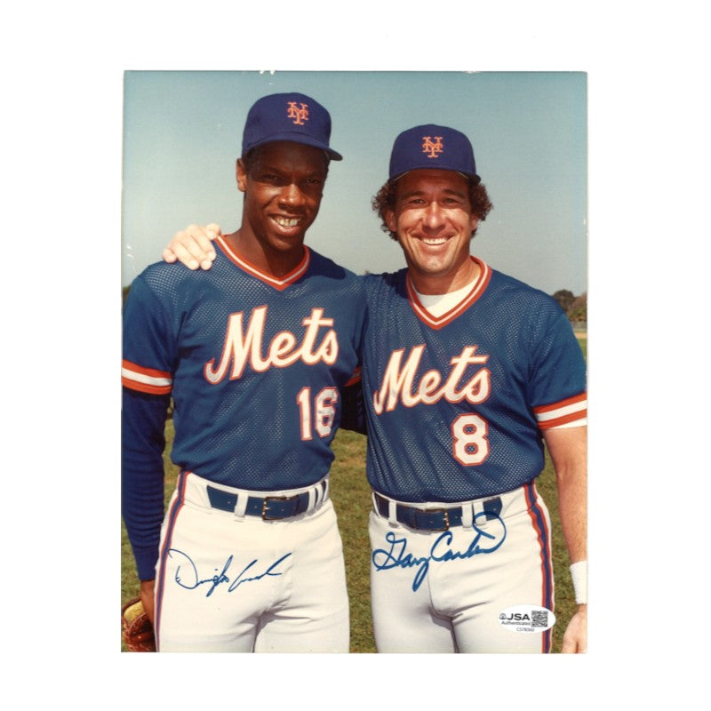 Gary Carter Dwight Gooden New York Mets Dual Signed 8x10 Photo JSA COA