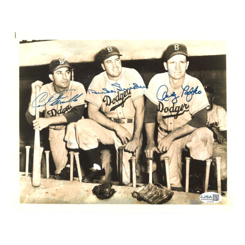 Furillo Snider Pafko Brooklyn Dodgers Multi Signed 8x10 Photo JSA COA