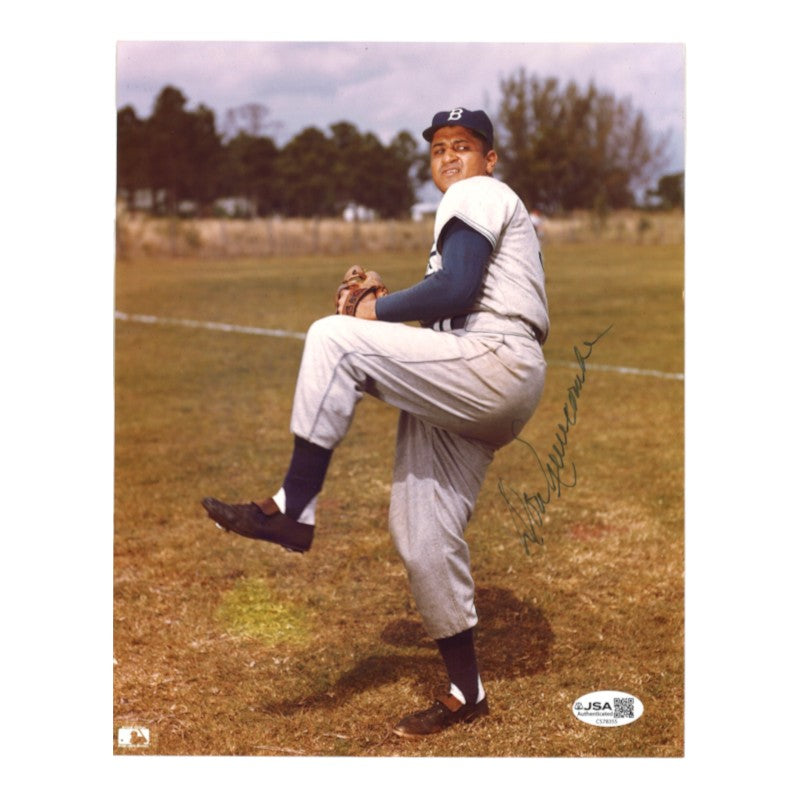 Don Newcombe Brooklyn Dodgers Autographed 8x10 Photo JSA COA