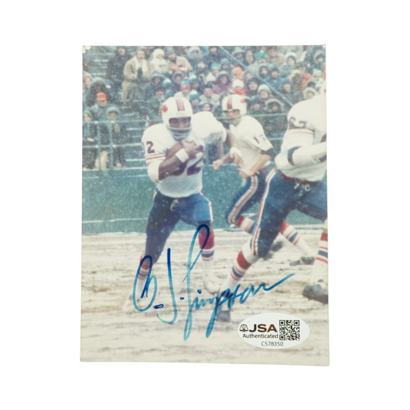 O.J. Simpson Buffalo Bills Autographed 4x6 Photo JSA COA