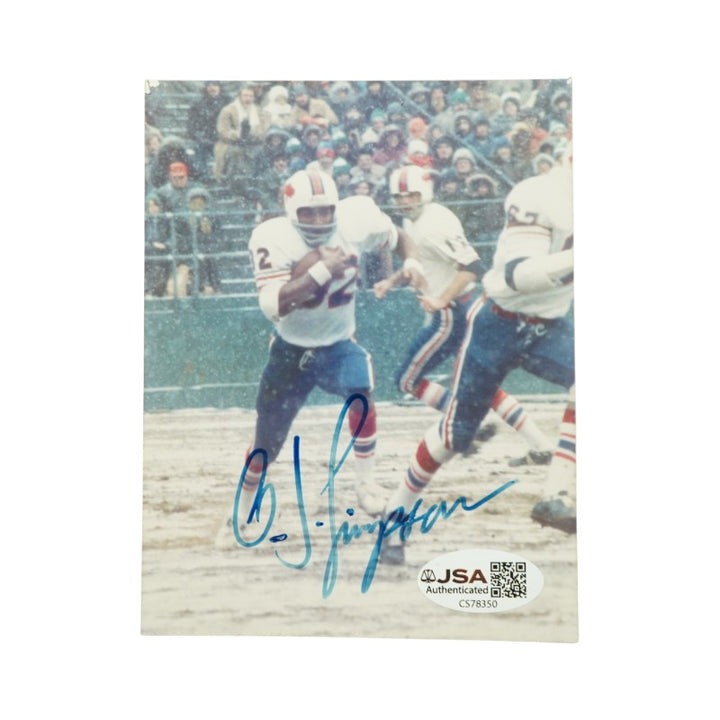 O.J. Simpson Buffalo Bills Autographed 4x6 Photo JSA COA