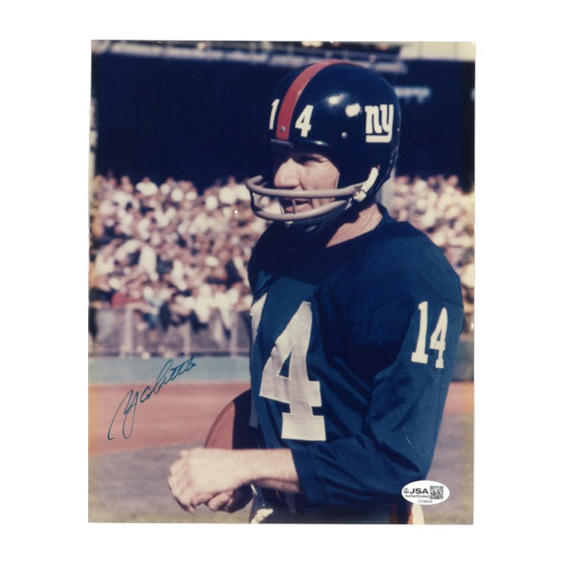 Y.A. Tittle New York Giants Autographed 8x10 Photo JSA COA