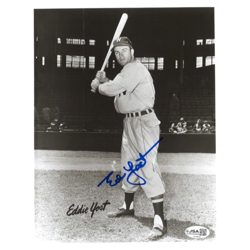 Eddie Yost Washington Senators Autographed 8x10 Photo JSA COA #CS78342