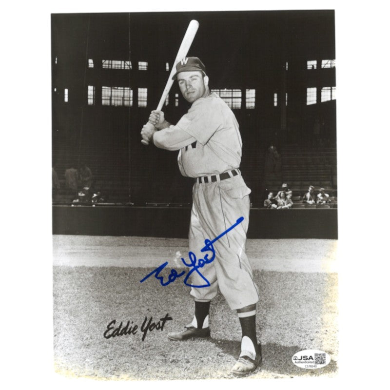 Eddie Yost Washington Senators Autographed 8x10 Photo JSA COA #CS78340