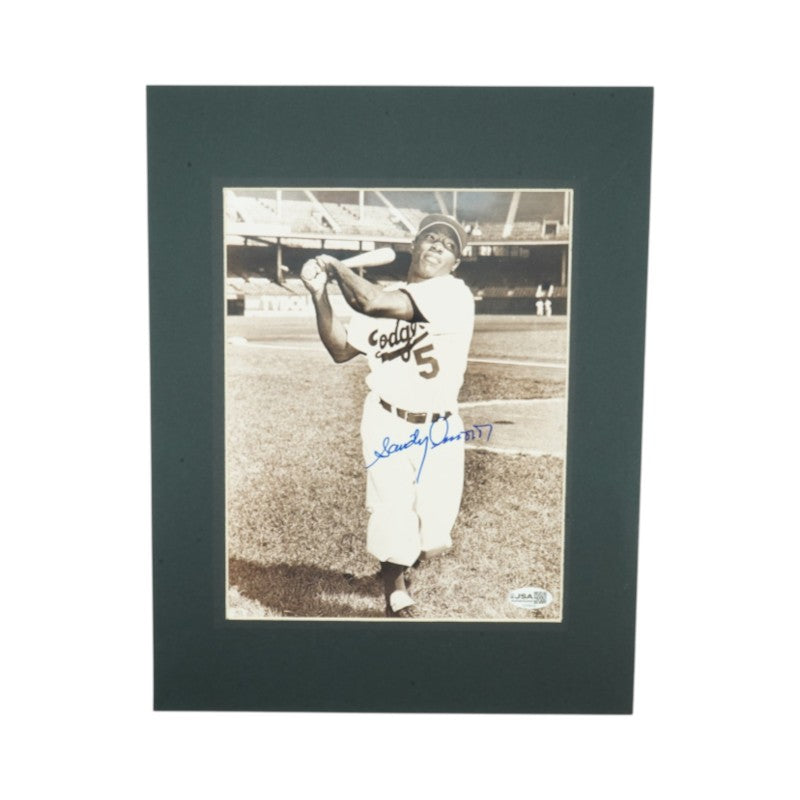 Sandy Amor¢s Brooklyn Dodgers Autographed Matted 8x10 Photo JSA COA