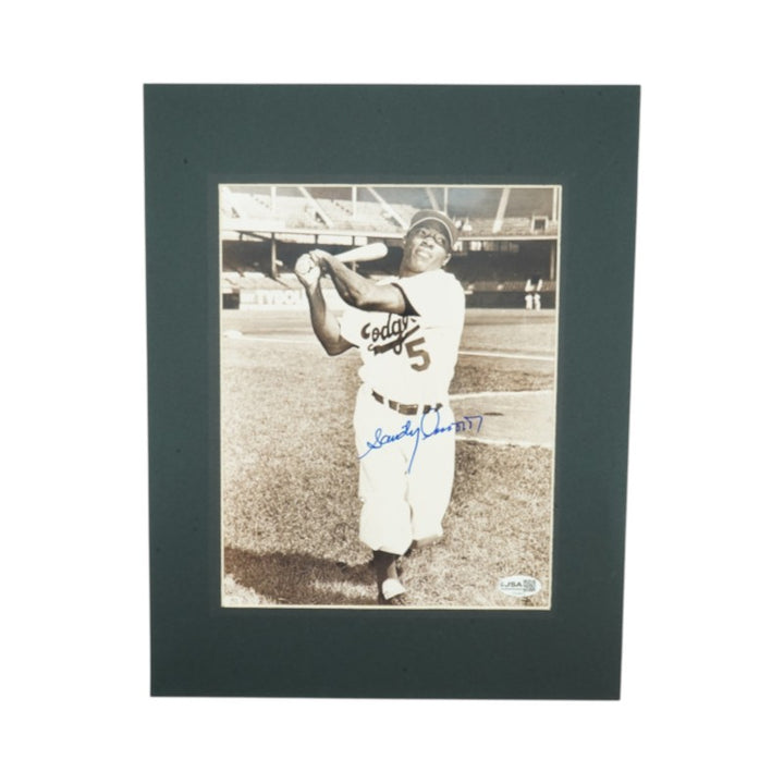 Sandy Amor¢s Brooklyn Dodgers Autographed Matted 8x10 Photo JSA COA