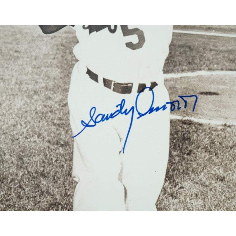 Sandy Amor¢s Brooklyn Dodgers Autographed Matted 8x10 Photo JSA COA