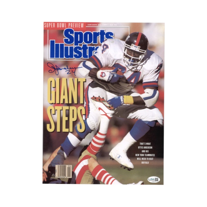 OJ Anderson New York Giants Autographed 11x14 Sports Illustrated Cover JSA COA