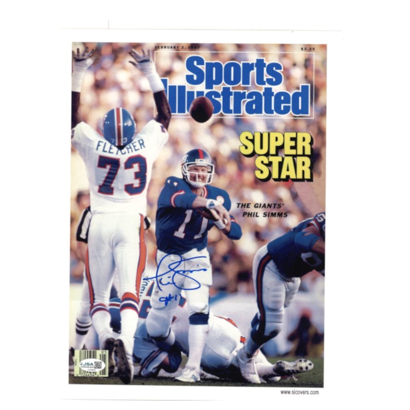 Phil Simms New York Giants Autographed 11x14 Sports Illustrated Cover JSA COA