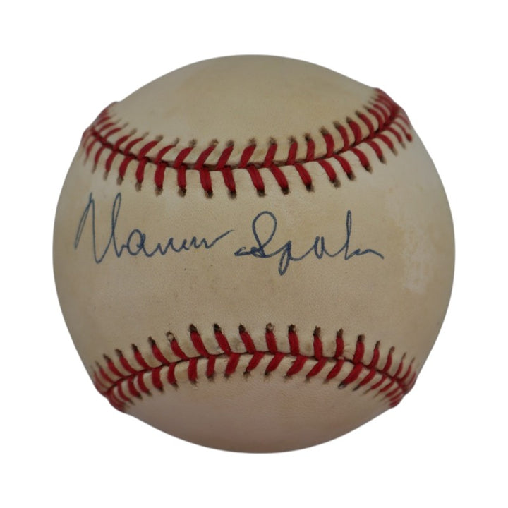 Warren Spahn Milwaukee Braves Autographed ONL Baseball JSA COA