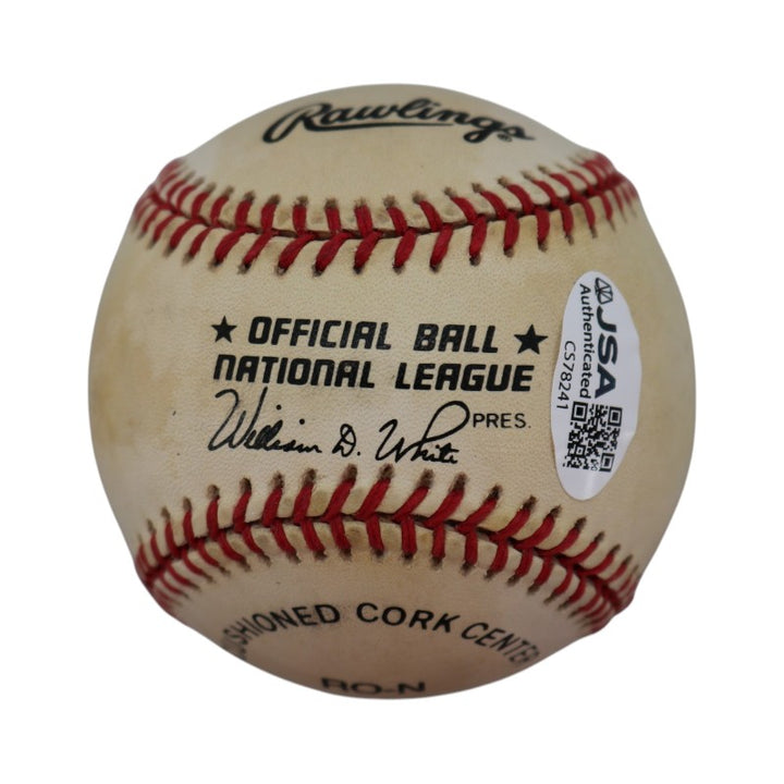 Warren Spahn Milwaukee Braves Autographed ONL Baseball JSA COA