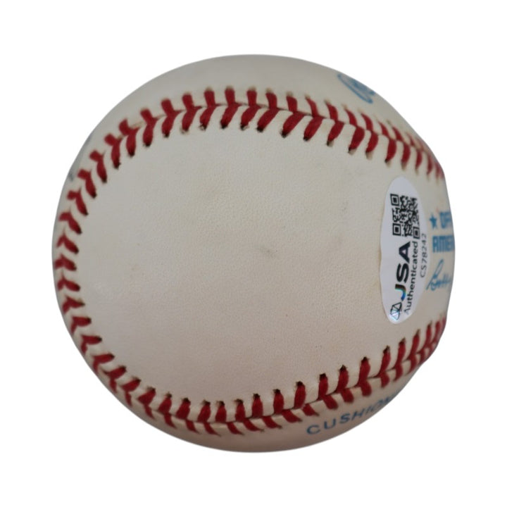 Bob Feller Cleveland Indians Autographed Inscribed OAL Baseball JSA COA