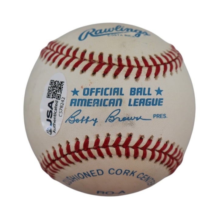 Bob Feller Cleveland Indians Autographed Inscribed OAL Baseball JSA COA