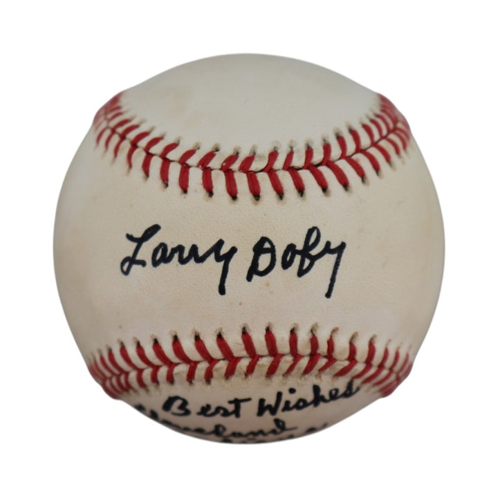 Larry Doby Cleveland Indians Autographed Inscribed OAL Baseball JSA COA