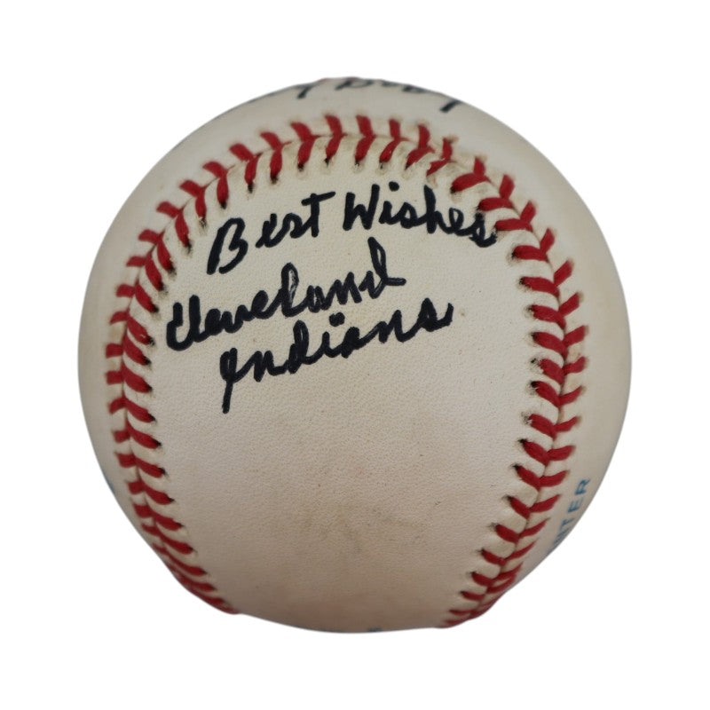 Larry Doby Cleveland Indians Autographed Inscribed OAL Baseball JSA COA