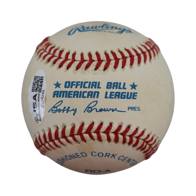 Larry Doby Cleveland Indians Autographed Inscribed OAL Baseball JSA COA