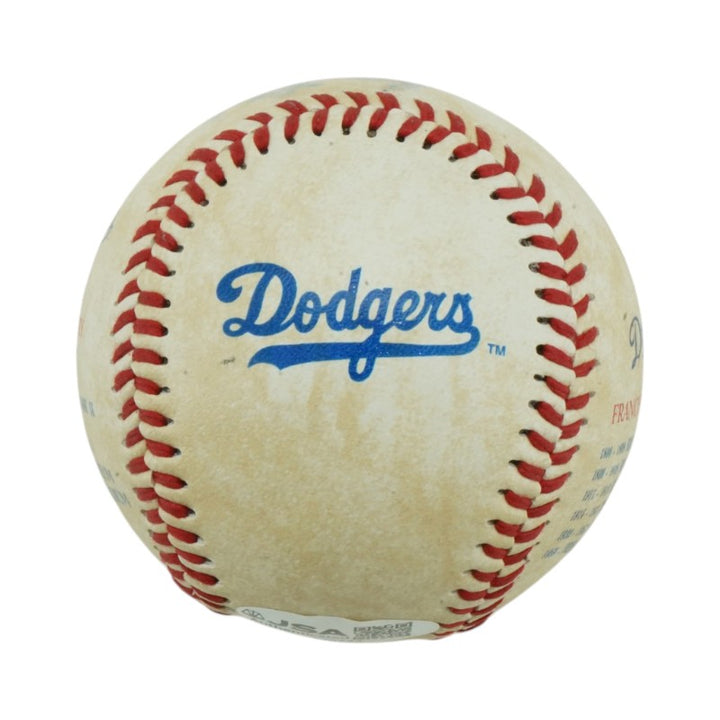 Johnny Podres Brooklyn Dodgers Autographed Inscribed Fotoball JSA COA
