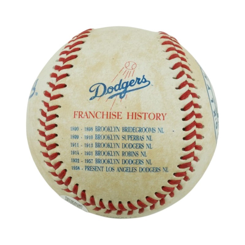 Johnny Podres Brooklyn Dodgers Autographed Inscribed Fotoball JSA COA