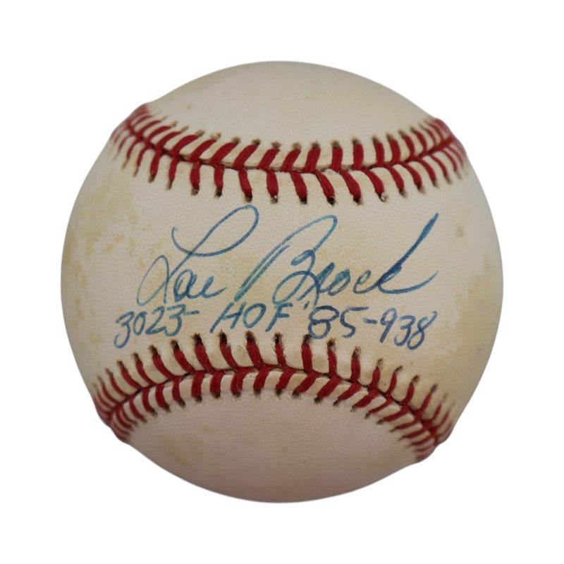 Lou Brock Cincinnati Reds Autographed Inscribed ONL Baseball JSA COA