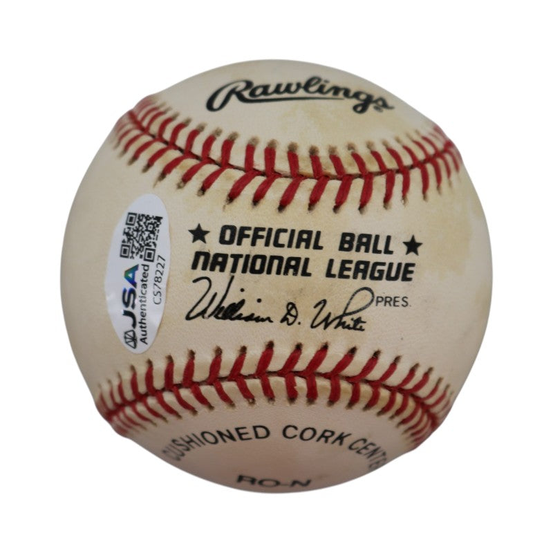 Lou Brock Cincinnati Reds Autographed Inscribed ONL Baseball JSA COA