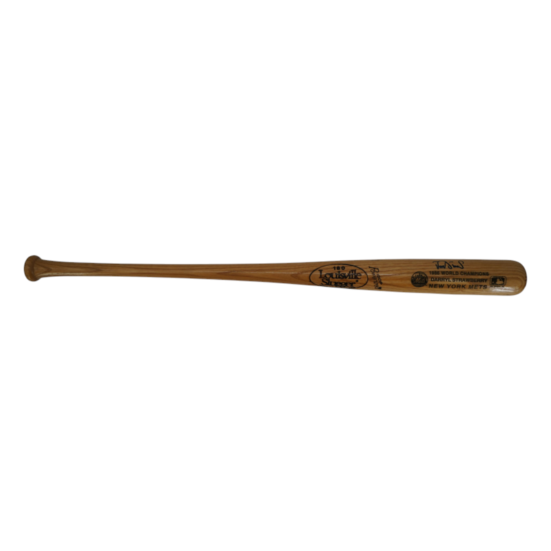Darryl Strawberry New York Mets Autographed Louisville Slugger Commemorative 86 WS Champs Bat JSA COA