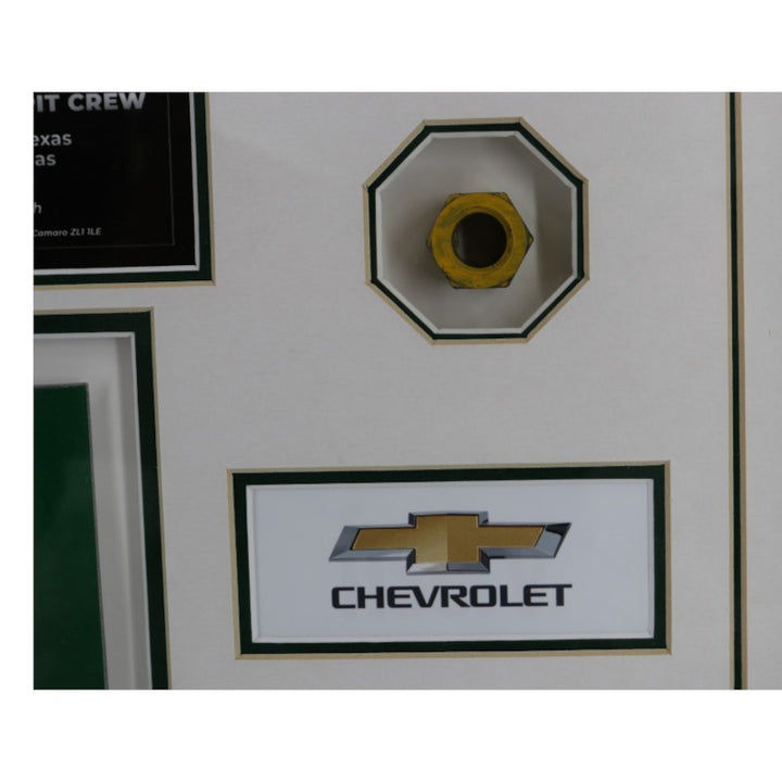 Ross Chastain NASCAR Autographed and Framed Piece of Authentic Chevy Car Collage Brandon Steiner LOA