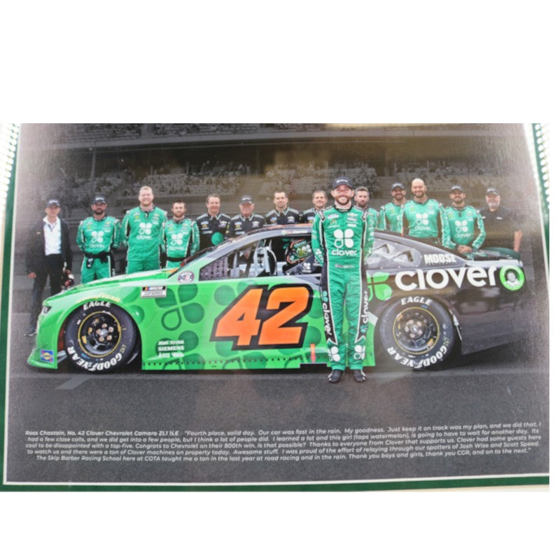 Ross Chastain NASCAR Autographed and Framed Piece of Authentic Chevy Car Collage Brandon Steiner LOA