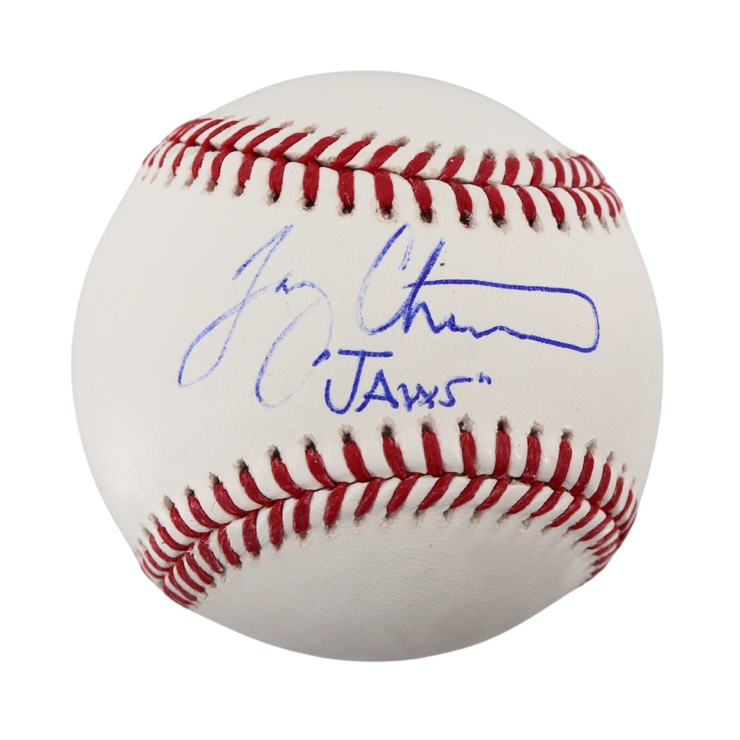Joey Chestnut Autographed Signed Inscribed Jaws OMLB Baseball (CX Auth)