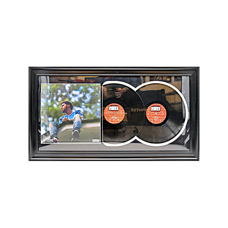 J. Cole 2014 Forest Hills Drive Vinyl Record Framed Collage