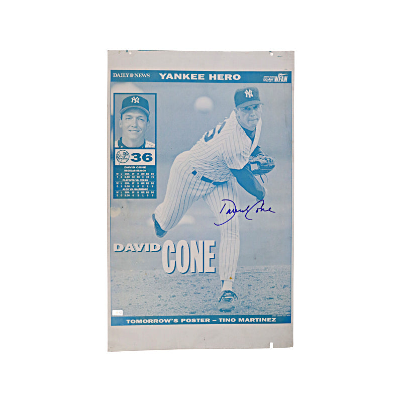 David Cone New York Yankees Autographed Signed 1996 Daily News Metal Plate (CX Auth)