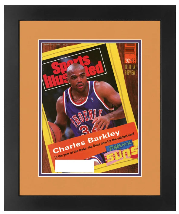 Charles Barkley Phoenix Suns and Hall of Famer Matted and Framed Sports Illustrated Magazine November 9, 1992 Original Issue