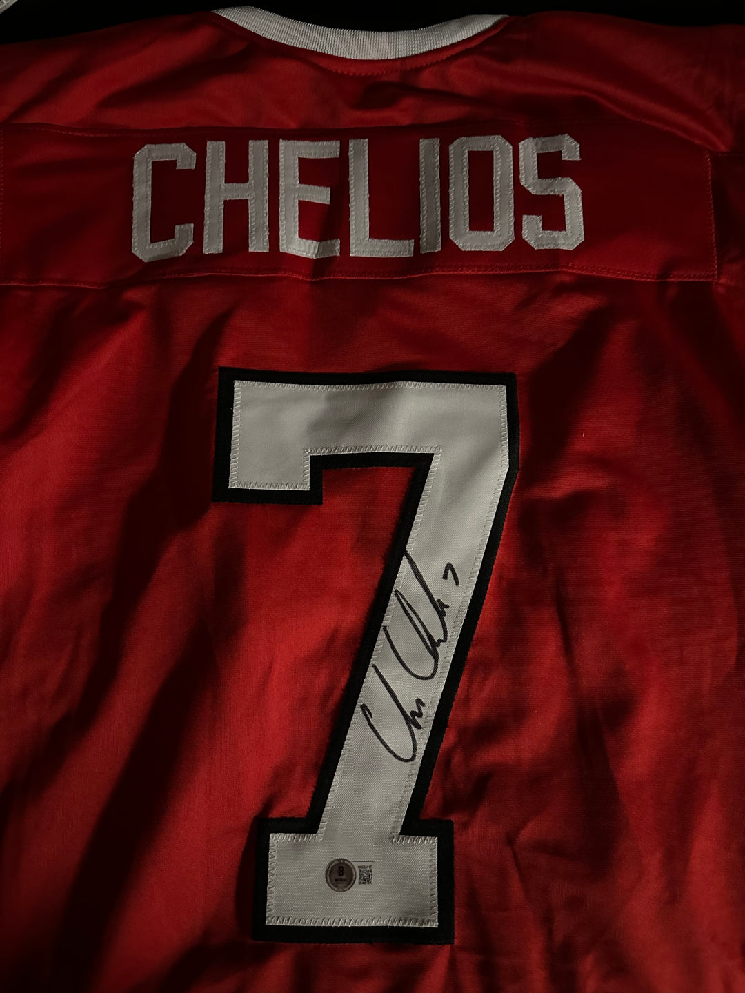 Chris Chelios signed custom Blackhawks jersey