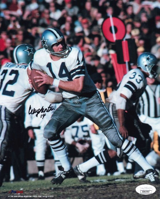 Craig Morton Dallas Cowboys Signed 8x10 Vintage Photo (JSA COA)