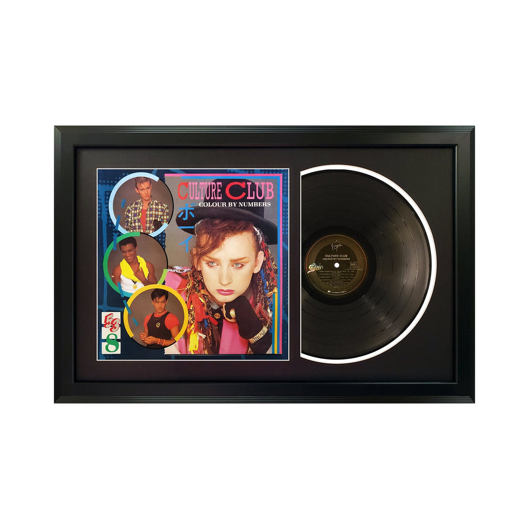 Culture Club Colour by Numbers Genuine Vinyl Record & Cover Professionally Framed Display with a Black Mat