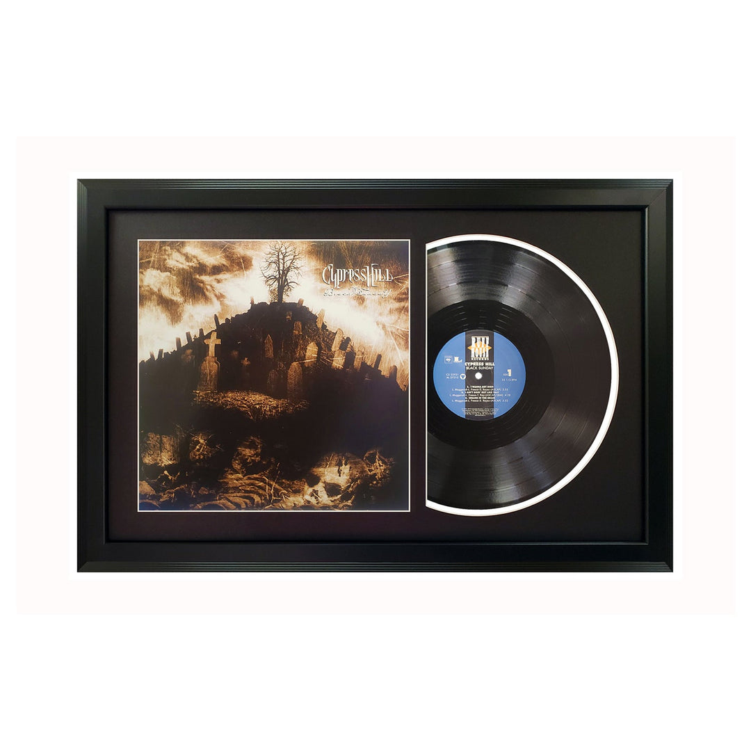 Cypress Hill Black Sunday Genuine Vinyl Record & Cover Professionally Framed 17.5  x 26.5  Wall Display with a Black Mat