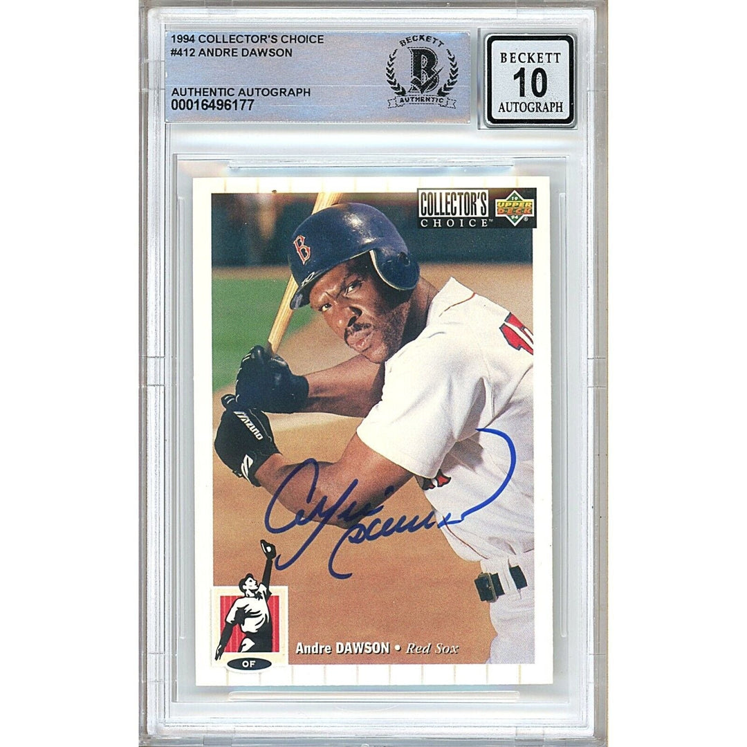 Andre Dawson Boston Red Sox Signed 1994 Collectors Choice BAS BGS Auto-10 Graded