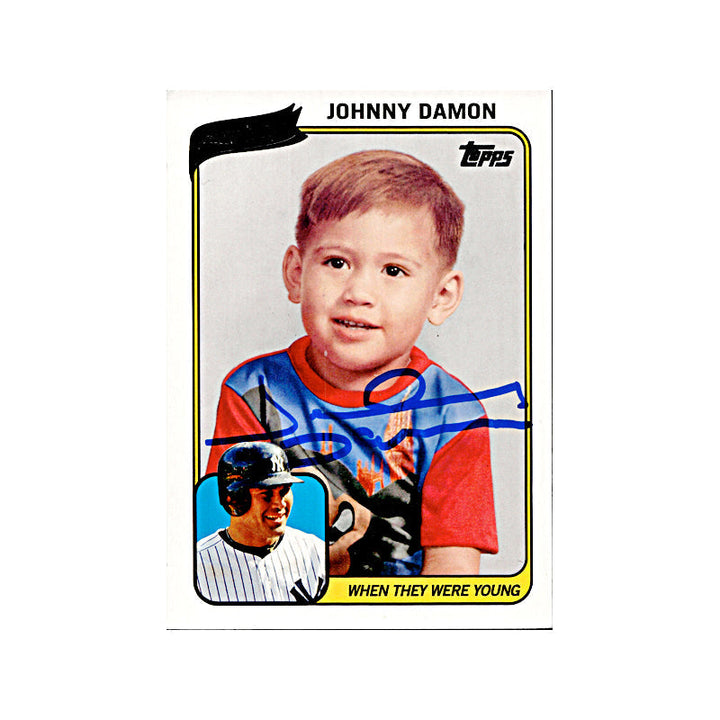 Johnny Damon New York Yankees Autographed Signed 2010 Topps When They Were Young Card (CX Auth)